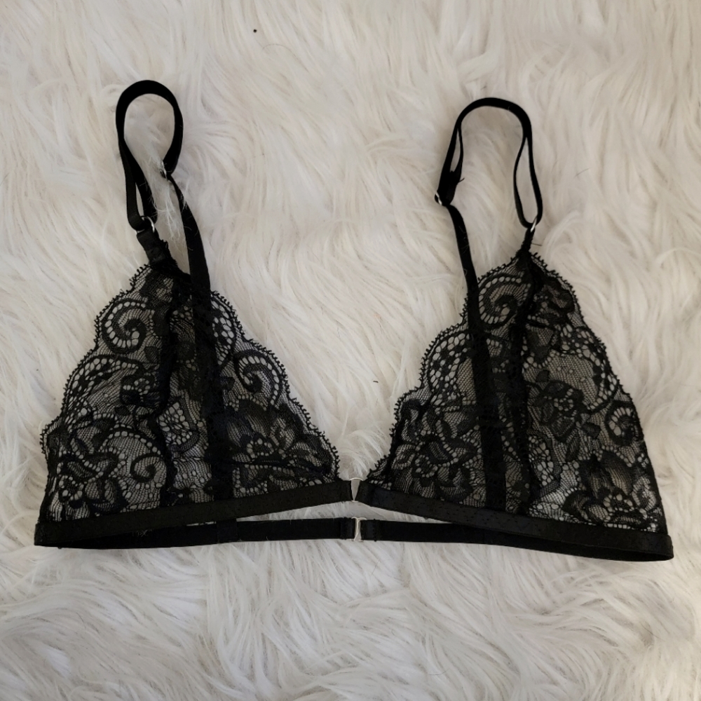 Sheer lace bra